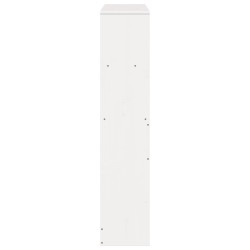 Tête de lit avec rangement blanc 90 cm bois massif de pin 