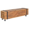 Meuble TV 110x30x32,5 cm Bois de teck massif 