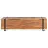 Meuble TV 110x30x32,5 cm Bois de teck massif 