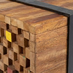 Meuble TV 110x30x32,5 cm Bois de teck massif 