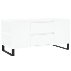Table basse blanc 102x44,5x50 cm bois d'ingénierie 