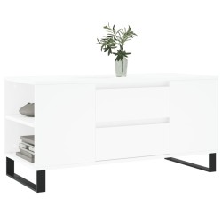 Table basse blanc 102x44,5x50 cm bois d'ingénierie 