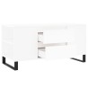 Table basse blanc 102x44,5x50 cm bois d'ingénierie 
