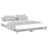 Cadre de lit sans matelas gris béton 120x200 cm 