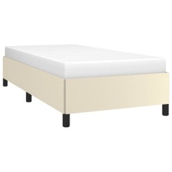 Cadre de lit sans matelas crème 90x190 cm similicuir 