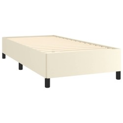 Cadre de lit sans matelas crème 90x190 cm similicuir 