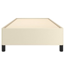 Cadre de lit sans matelas crème 90x190 cm similicuir 