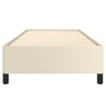 Cadre de lit sans matelas crème 90x190 cm similicuir 