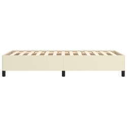 Cadre de lit sans matelas crème 90x190 cm similicuir 