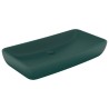 Lavabo de luxe rectangulaire Vert foncé mat 71x38 cm Céramique 