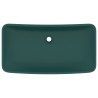 Lavabo de luxe rectangulaire Vert foncé mat 71x38 cm Céramique 