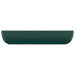 Lavabo de luxe rectangulaire Vert foncé mat 71x38 cm Céramique 