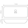 Lavabo de luxe rectangulaire Vert foncé mat 71x38 cm Céramique 