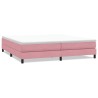 Sommier à lattes de lit sans matelas rose 200x220 cm velours 