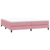 Sommier à lattes de lit sans matelas rose 200x220 cm velours 
