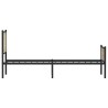 Cadre de lit en métal sans matelas chêne sonoma 107x203 cm 