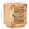 Table de chevet 40x30x50 cm Bois de manguier brut 