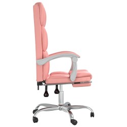 Fauteuil inclinable de bureau Rose Similicuir 