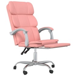 Fauteuil inclinable de bureau Rose Similicuir 