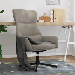 Chaise de relaxation Gris clair Velours 