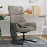 Chaise de relaxation Gris clair Velours 