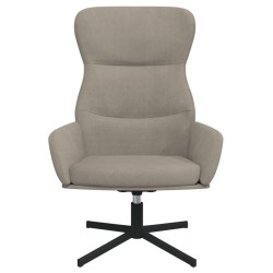 Chaise de relaxation Gris clair Velours 