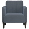 Fauteuil avec accoudoirs gris foncé 54 cm velours 