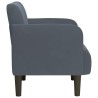 Fauteuil avec accoudoirs gris foncé 54 cm velours 