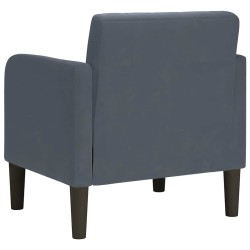 Fauteuil avec accoudoirs gris foncé 54 cm velours 