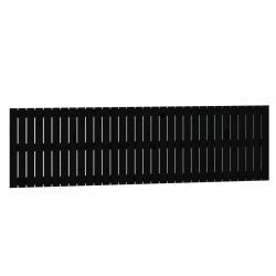 Tête de lit murale Noir 204x3x60 cm Bois massif de pin 