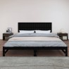 Tête de lit murale Noir 204x3x60 cm Bois massif de pin 