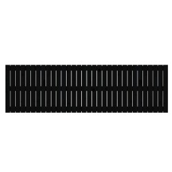 Tête de lit murale Noir 204x3x60 cm Bois massif de pin 