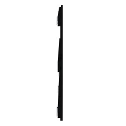 Tête de lit murale Noir 204x3x60 cm Bois massif de pin 