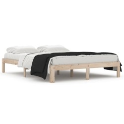 Cadre de lit sans matelas bois massif 150x200 cm 
