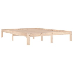 Cadre de lit sans matelas bois massif 150x200 cm 