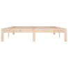 Cadre de lit sans matelas bois massif 150x200 cm 