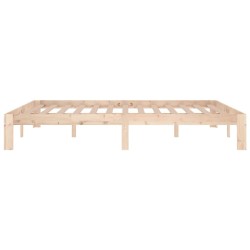 Cadre de lit sans matelas bois massif 150x200 cm 