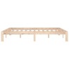 Cadre de lit sans matelas bois massif 150x200 cm 
