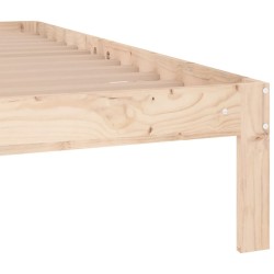 Cadre de lit sans matelas bois massif 150x200 cm 