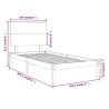 Cadre de lit sans matelas 100x200 cm bois massif de pin 