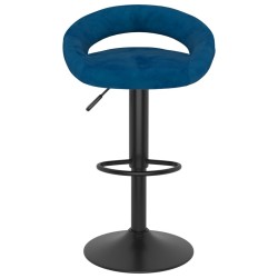 Tabourets de bar lot de 2 bleu velours 