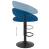 Tabourets de bar lot de 2 bleu velours 