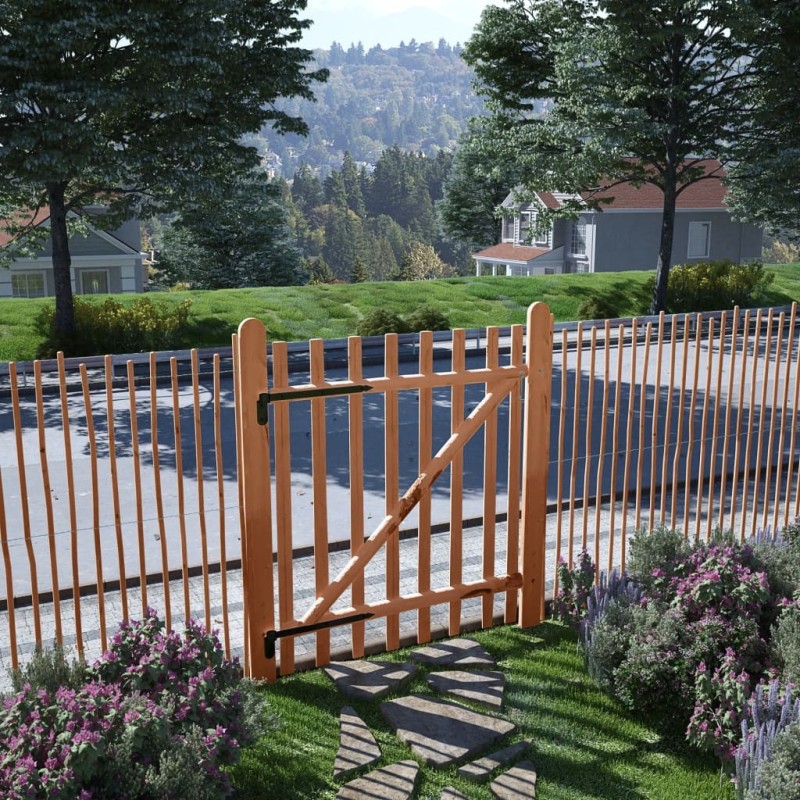 Portillon de clôture Bois de noisetier imprégné 100x120 cm Portillon de clôture Bois de noisetier imprégné 100x120 cm