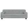 Lit pour chien gris clair 90x53x30 cm velours 