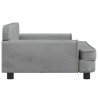 Lit pour chien gris clair 90x53x30 cm velours 