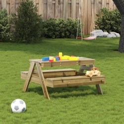 Table de pique-nique pour enfants bois de pin imprégné 