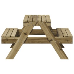 Table de pique-nique pour enfants bois de pin imprégné 