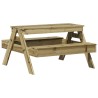 Table de pique-nique pour enfants bois de pin imprégné 