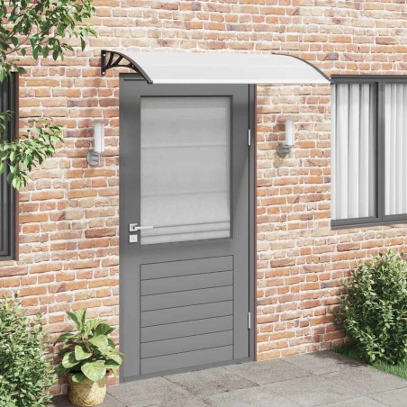 Auvent de porte Noir et transparent 150x75 cm PC 