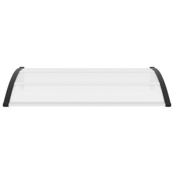 Auvent de porte Noir et transparent 150x75 cm PC 